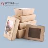 Recyclable Disposable Kraft Paper To Go Box Containers,Brown Paper Lunch Box Window