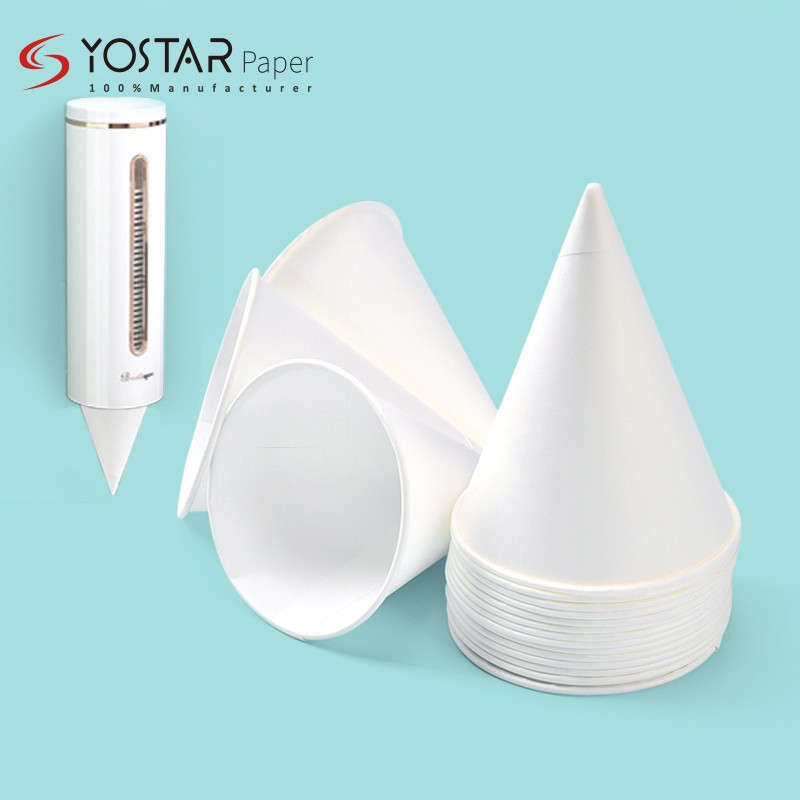 4.5 oz Disposable Cup, Cone Cup, Cone Paper Cup White, cone Paper Cup, custom Conical Paper Cup, Company Water Cup